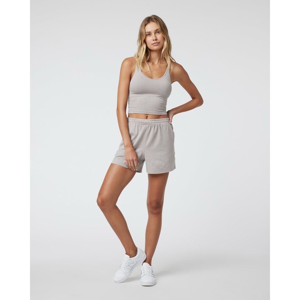 Vuori Women’s Boyfriend Short in Soft Pewter Heather